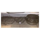 GLASS CASSEROLE, DIVIDED SERVING DISH, CHRISTMAS