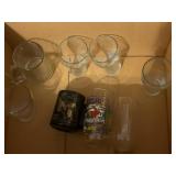 FIRE KING GLASS AQUARIUS MUG, 1964 FLINTSTONES