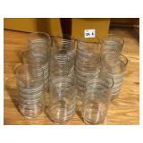 SET OF 11 MATCHING SPIRAL DECAL DRINKING GLASSES