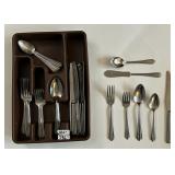 STAINLESS FLATWARE SET, SERVICE FOR 6 PLUS EXTRAS