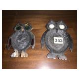 METAL OWL  ASH TRAYS