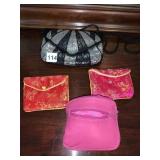 BEADED EVENING PURSE, COIN PURSES