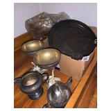 SILVER PLATE CHAMPAGNE, SUGAR CREAMER, FARBER