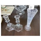 TAPER CANDLE HOLDERS AND BUD VASE