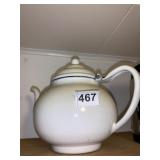 ENAMELED TEA POT WITH FLIP TOP LID