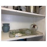 HAND PAINTED MILK GLASS COVERED COMPOTE, CANDLE