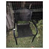 BLACK METAL PATIO CHAIR