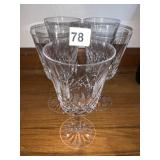 WATERFORD WATER GOBLES, 6 TOTAL