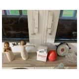 EGG TIMER, GLASS KISS TRINKET DISH, WILLOW TREE