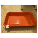 ORANGE ENAMELED BAKING PAN