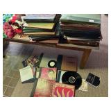 LARGE NUMBER PHONOGRAPH RECORDS AND VINYL