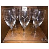 SET OF 6 MATCHING DEEP WINE GLASSES