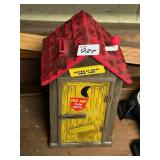 PLASTIC OUTHOUSE COIN BANK