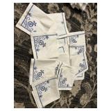 EMBROIDERED LINEN NAPKINS, 12 TOTAL