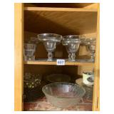SET OF 6 MARGARITA GLASSES, GLASS LUNCH DISHES,