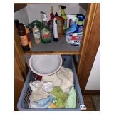 CLEANING PRODUCTS, LAUNDRY BASKET OF