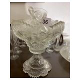 2 PIECE BRILLIANT CUT PUNCH BOWL WITH PUNCH