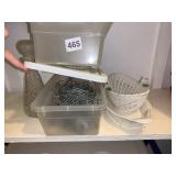 DECANTER WITH STOPPER, SHOE BOX CONTAINERS,