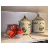THE LENOX SPICE GARDEN CANISTERS, FLOUR AND