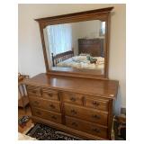 HEYWOOD WAKEFIELD 56X19X69 LOW BOY DRESSER WITH