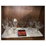 ASSORTED STEMWARE, MADE IN JAPAN WOOD HANDLED