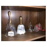 BELLS INCLUDING ONE SIGNED WITH HAND PAINTED