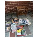 WOODEN MAGAZINE RACK