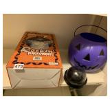 ROCKING HALLOWEEN VAMPIRE, PURPLE PUMPKIN BUCKET,