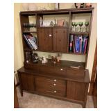 SAGA BY BROYHILL MCM BAR WITH 4 DOORS, 6 DRAWERS,