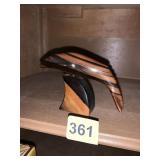 HAND CARVED WOOD DOLPHIN