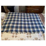 FRINGED PLAID THROW BLANKET