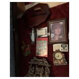 MANGER SCENE, SOUND MACHINE, CLOCK, MARY STATUE