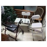 WALKER AND SHOWER CHAIRS