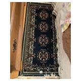 AREA RUG AND 2 COORDINATING SIDE RUGS, APPROX