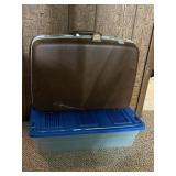 STORAGE CONTAINER AND HARD SIDED SUITCASE