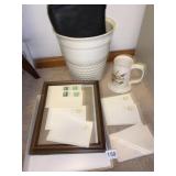 STAMPED POST CARDS, WASTEPAPER BASKET, MALLARD