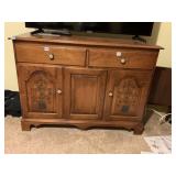 45X18X33 STENCILED FRONT BUFFET SERVER WITH EAGLE