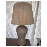 HAND PAINTED GLASS BASED LAMP WITH SHADE