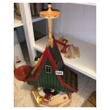 20" WOODEN SANTAS WORKSHOP CANDLE WINDMILL