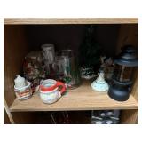 SANTA MUG, CHRISTMAS DECORATIONS, SNOW GLOBE,