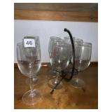 STEMWARE WITH IRON GLASS CADDY