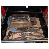 WRENCHES, HAND DRILL, TIRE IRON, ETC.