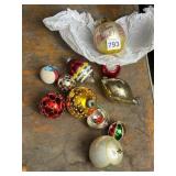 UNUSUAL GLASS CHRISTMAS BULB WITH LIQUID IN IT,