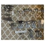 ECLECTIC FLATWARE SET, SERVICE FOR 12 PLUS TONS