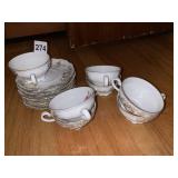 FINE CHINA TEACUPS AND SAUCERS