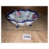 MADE IN JAPAN FOOTED SCALLOPED EDGE BOWL WITH