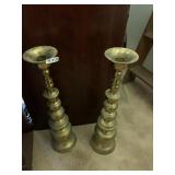 PAIR OF 18" BRASS CANDLE STICKS
