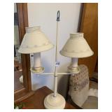 TIN STENCILED SHADE LAMP