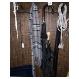 UMBRELLAS, CASH MINK PLAID SCARF