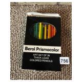 BOX OF BEROL PRISMACOLOR THICK LEAD COLORED